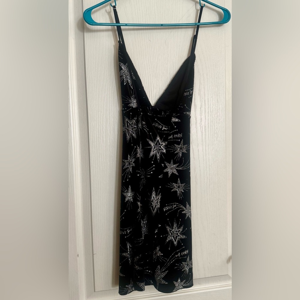 Victoria's Secret Black Dress with Silver Star Accents